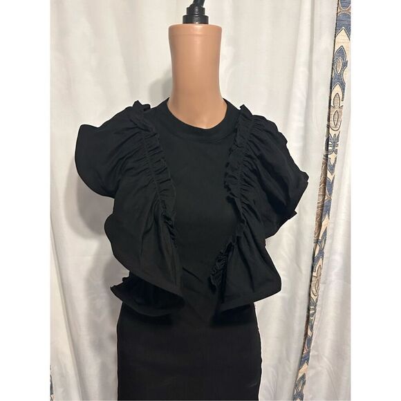 BEAUTIFUL size small BLACK Summer Casual Dresses for Women Flutter Sleeve Bodyco - Picture 5 of 8
